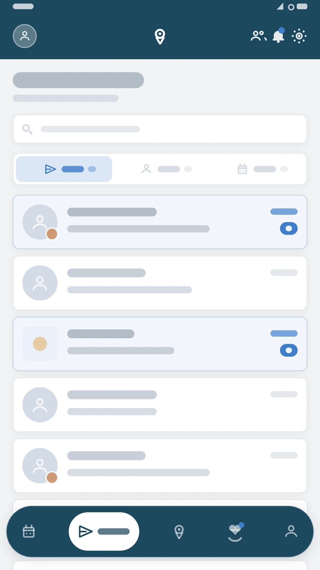 Liste des conversations entre utilisateurs.