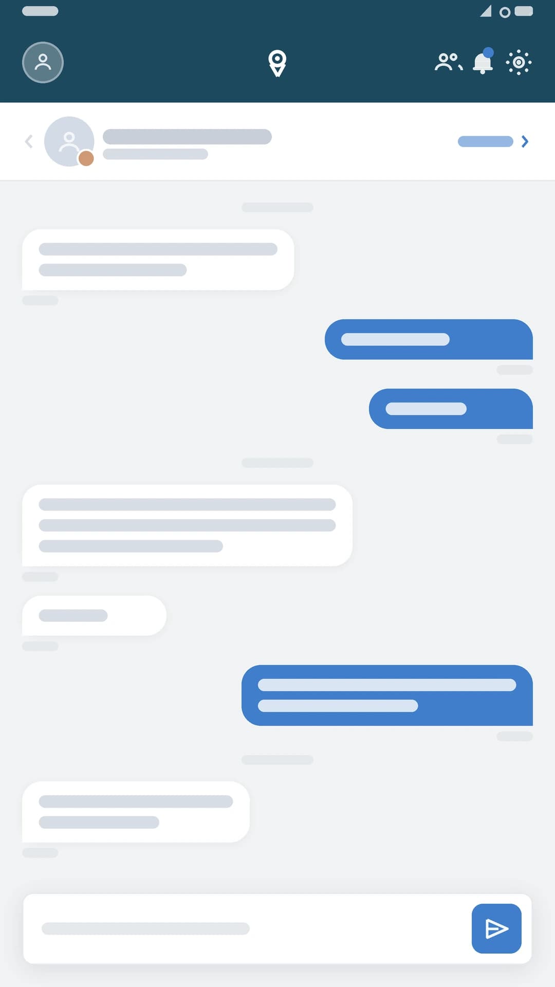 Conversation privée entre deux utilisateurs.